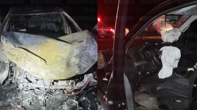 Ambos vehículos impactaron de manera frontal. (Foto: Especial/EXPRESO)