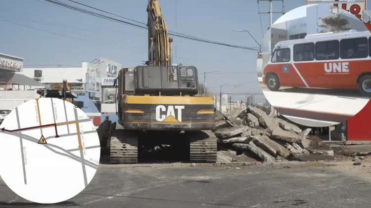 Las obras provocan cambios en las rutas del transporte urbano. (Foto: Jesús Ballesteros/EXPRESO)
