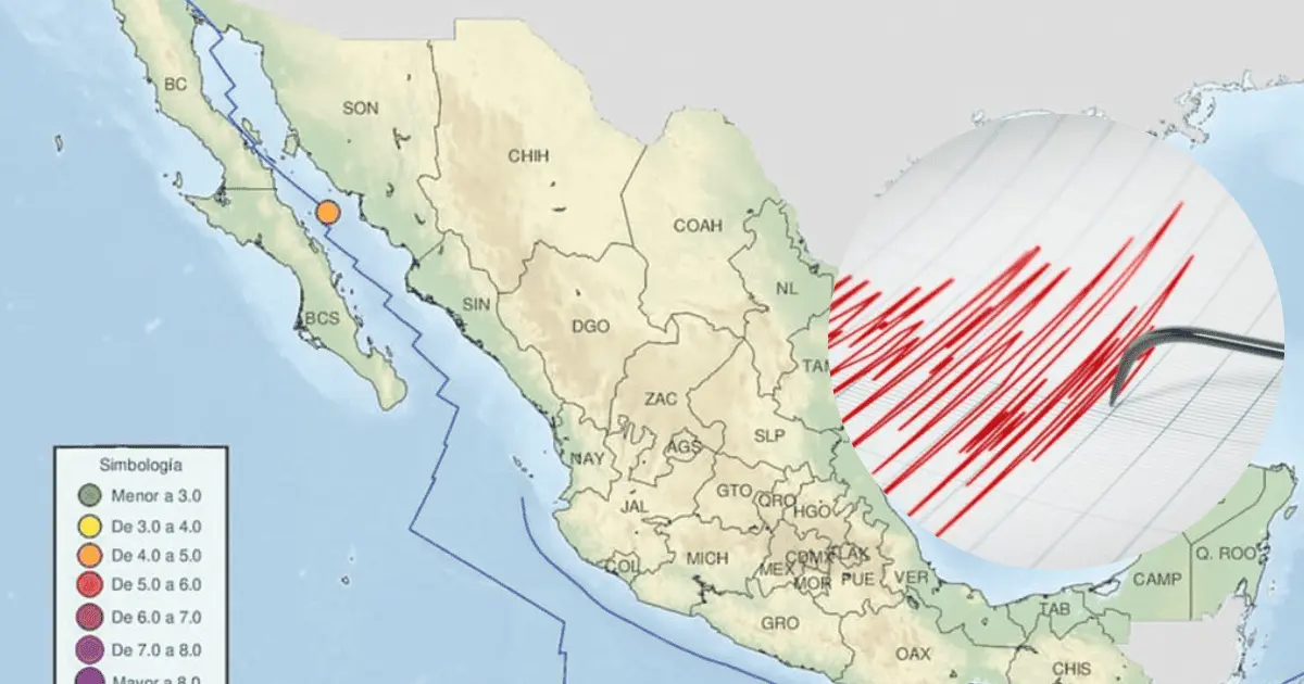 Sismos sacuden a Guaymas la madrugada del jueves