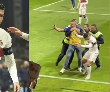 Cristiano Ronaldo es golpeado por fan en partido de la Eurocopa