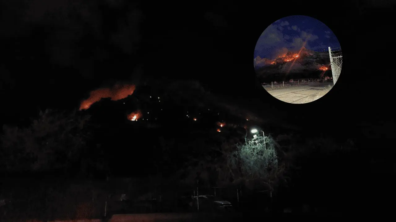 Sofocan Bomberos de Hermosillo incendio en el Cerro de la Cementera