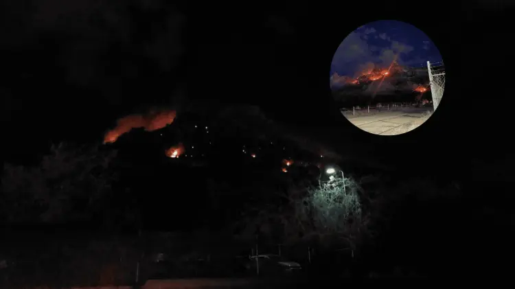 Incendio en el Cerro de la Cementera. (Foto: Cortesía / EXPRESO)
