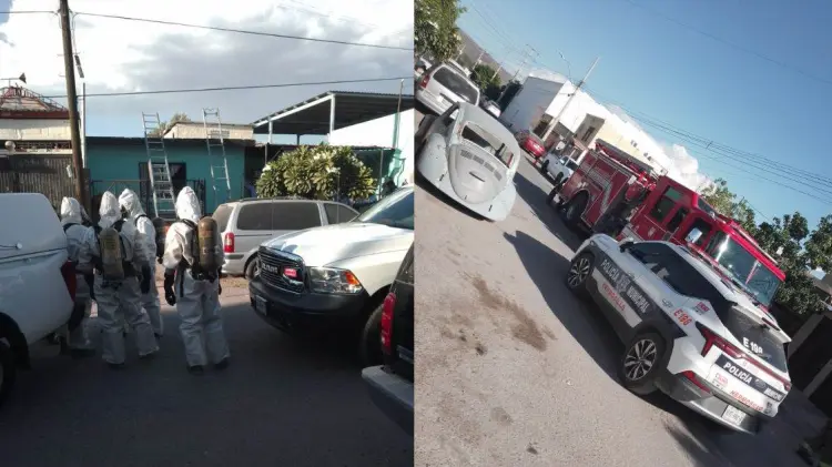 Elementos de Bomberos de y Policía Municipal arribaron al llamado de emergencia. (Foto: Cortesía)