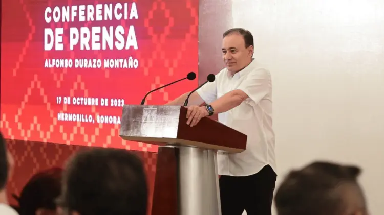 Alfonso Durazo dio a conocer la noticia en su conferencia de los martes. (Foto: Cortesía)