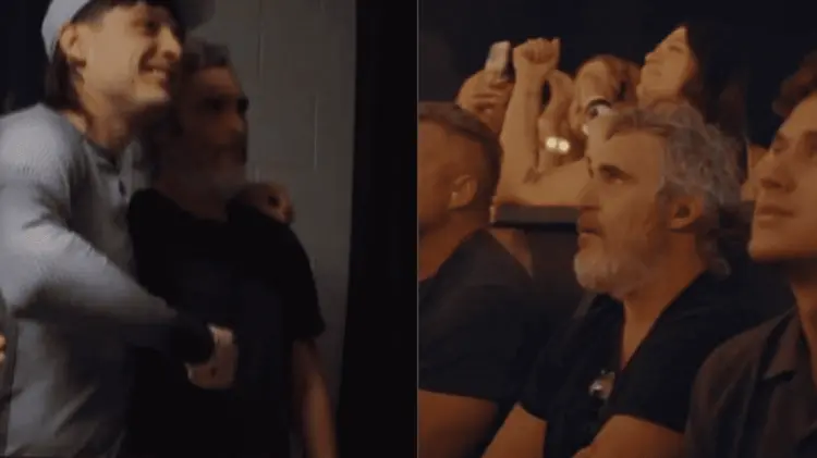 Hassan Emilio se tomó un tiempo detrás de camerinos para saludar a Phoenix. (Foto: Especial/EXPRESO)