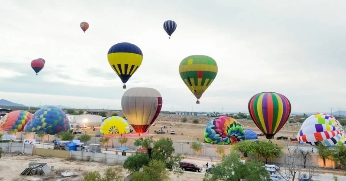 Hermosillenses disfrutan desde las alturas el segundo Festival del Globo