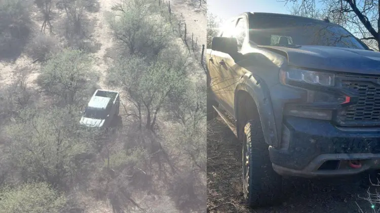 El vehículo fue localizado mediante un operativo aéreo. (Foto: Cortesía)