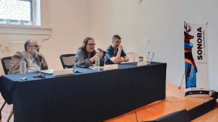 Greco Sotelo, María Antonia Mendivil y César Gándara, escritores sonorenses (Foto:María José Noyola)