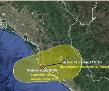 Norma se degrada a depresión tropical; aún hay posibilidades de lluvias