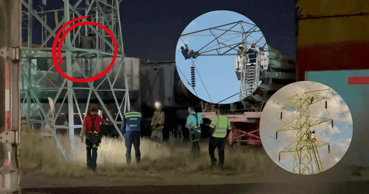 Luis Manuel mantuvo en vilo a una ciudad en lo alto de una torre eléctrica