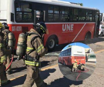 El camión se estaba incendiando; pasajeros de la Línea 18 sufren susto