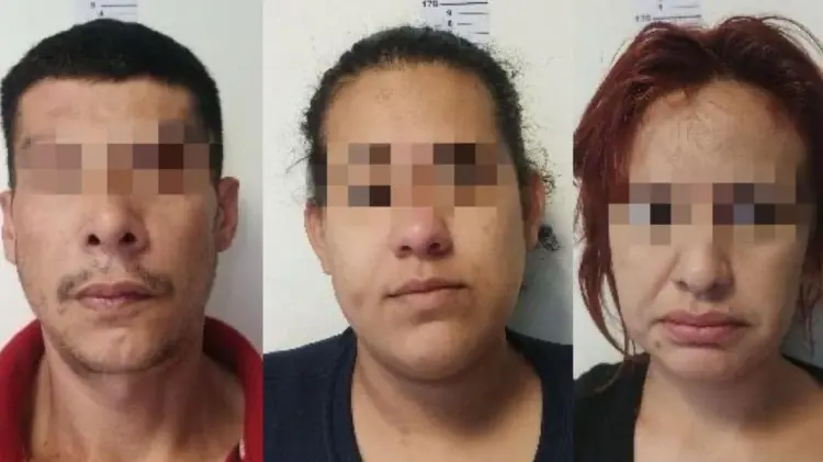 Héctor Ramón N, Abril Selene N y Yazmín Lizeth N. (Foto: Fiscalía de Sonora)