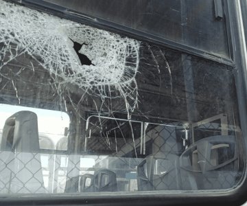 Camiones del transporte urbano sufrieron daños la noche de halloween