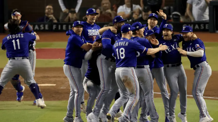Los Rangers de Texas consiguen su primer cetro de Serie Mundial. (Foto: X @LasMayores/Cortesía)