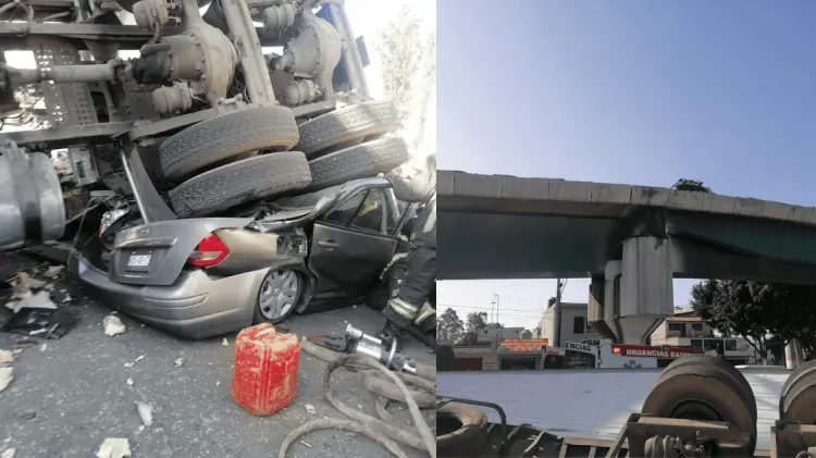 Bomberos acudieron al rescate de las personas prensadas. (Foto: Agencia Reforma/EXPRESO)