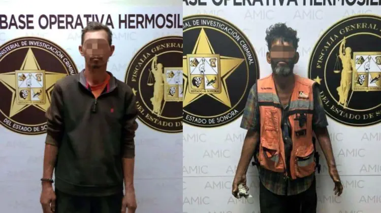 Ramón N y Reyes Armando N fueron detenidos. (Foto: Fiscalía de Sonora)
