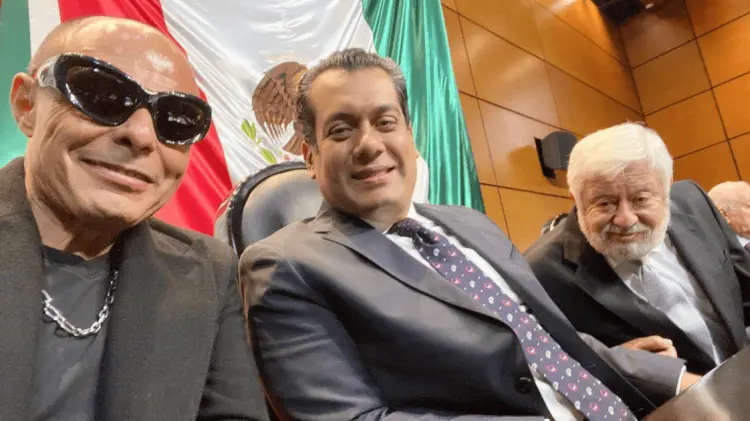 Claudio Yarto, Sergio Gutiérrez Luna y Jaime Maussan. (Foto: X @Sergeluna_S)