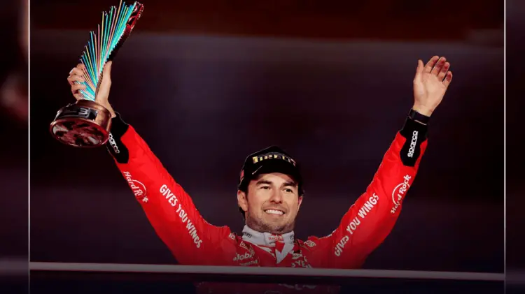 Sergio Checo Pérez aseguró el subcampeonato con la P3 en Las Vegas. (Foto: Redes Sociales/EXPRESO)