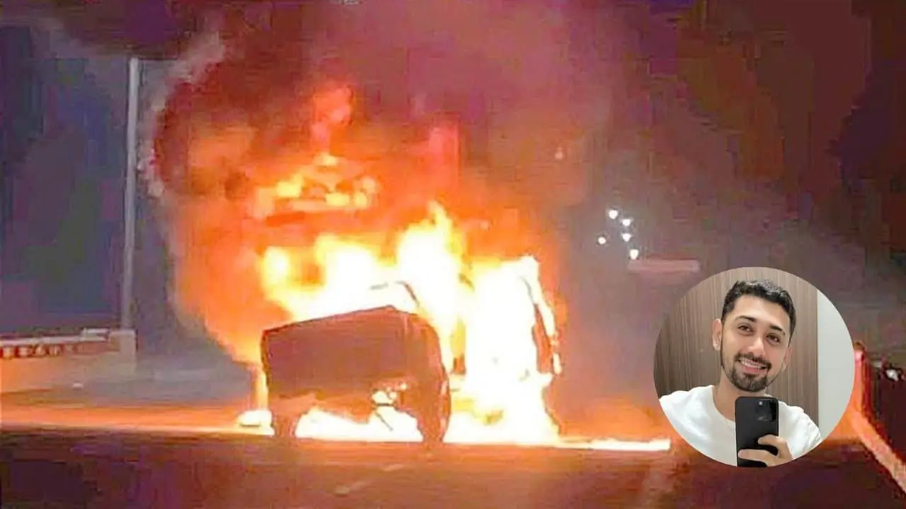 Camioneta del Paponas queda calcinada