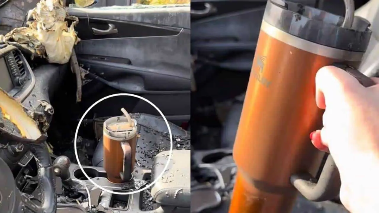 Termo sobrevive a incendio en vehículo y CEO le regala un auto nuevo