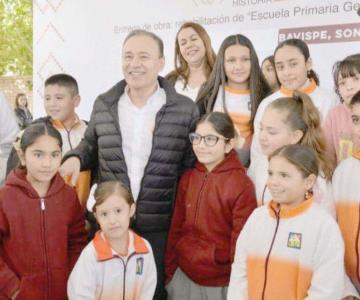 Brindan espacios dignos a estudiantes de Bavispe; rehabilitan primaria