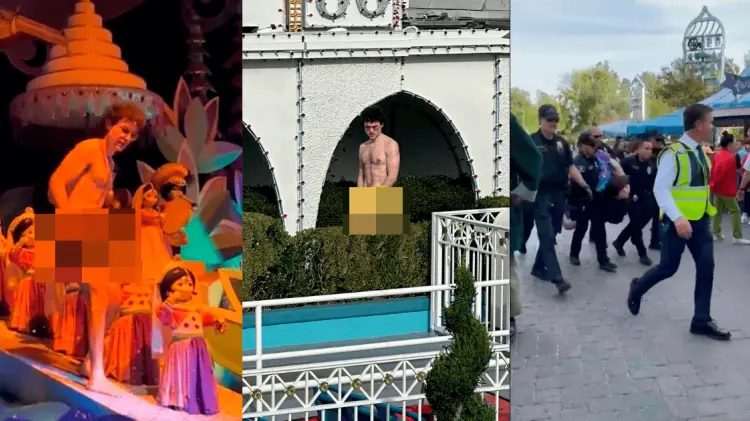 El sujeto fue arrestado tras quitarse la ropa en Disneyland California. (Foto: Redes sociales)