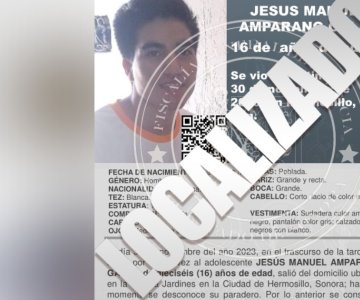 Localizan a salvo a Jesús Manuel horas después de Alerta Amber Sonora