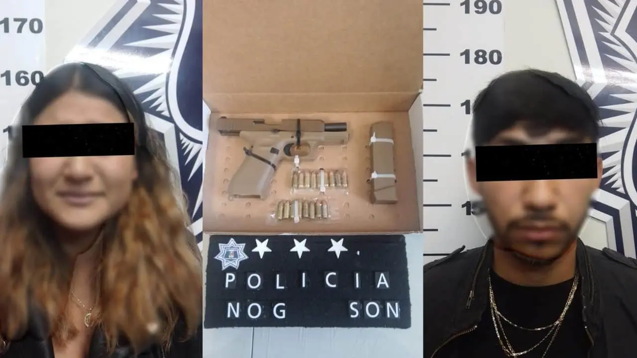 Pareja amenaza a taxista con arma de fuego