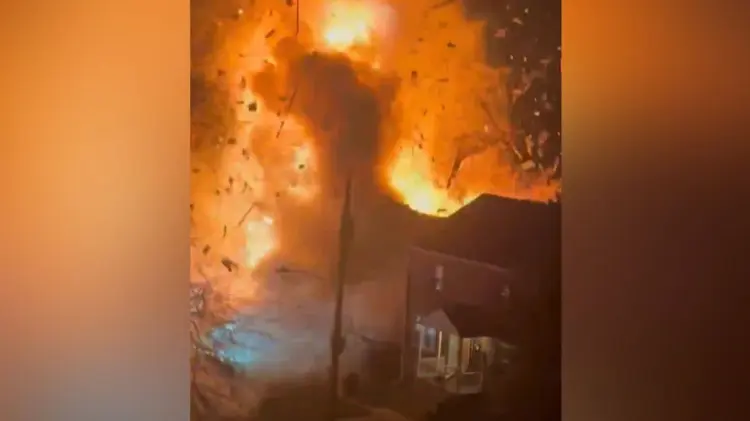 El momento de la explosión fue captado en video y ha circulado en redes. (Foto: Captura de video)