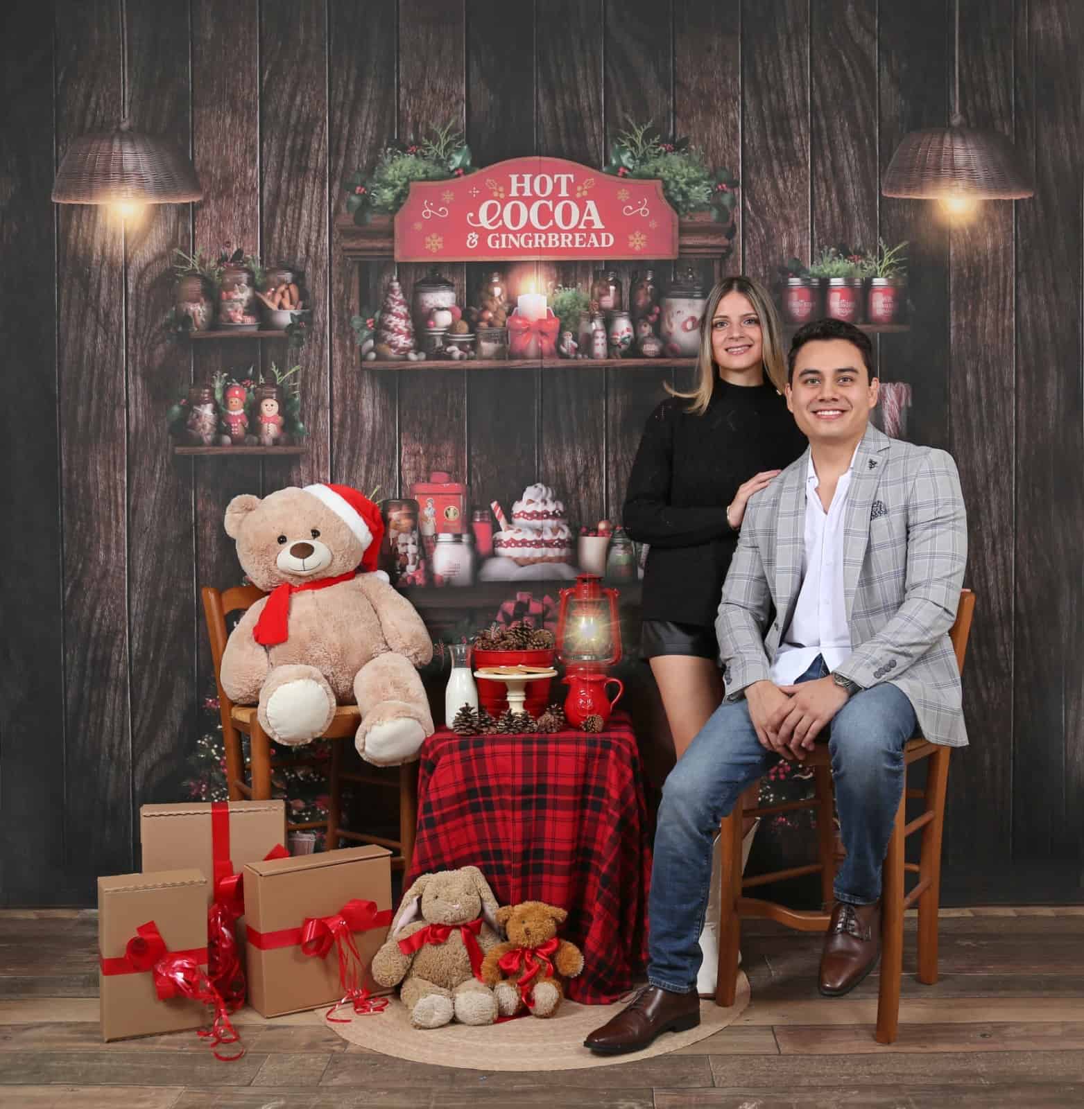 Sesión de fotos navideña celebran la magia de la navidad