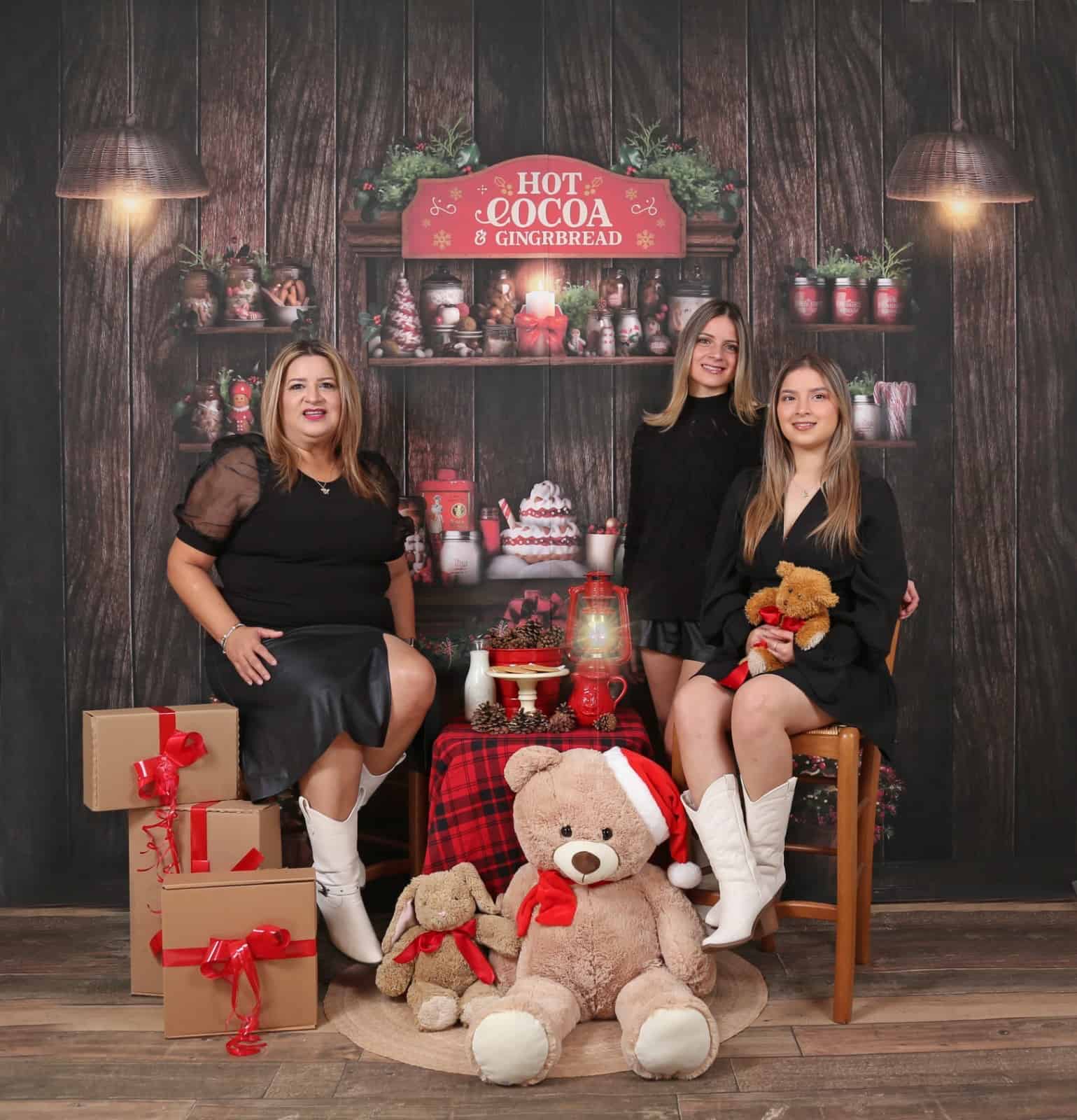 Sesión de fotos navideña celebran la magia de la navidad