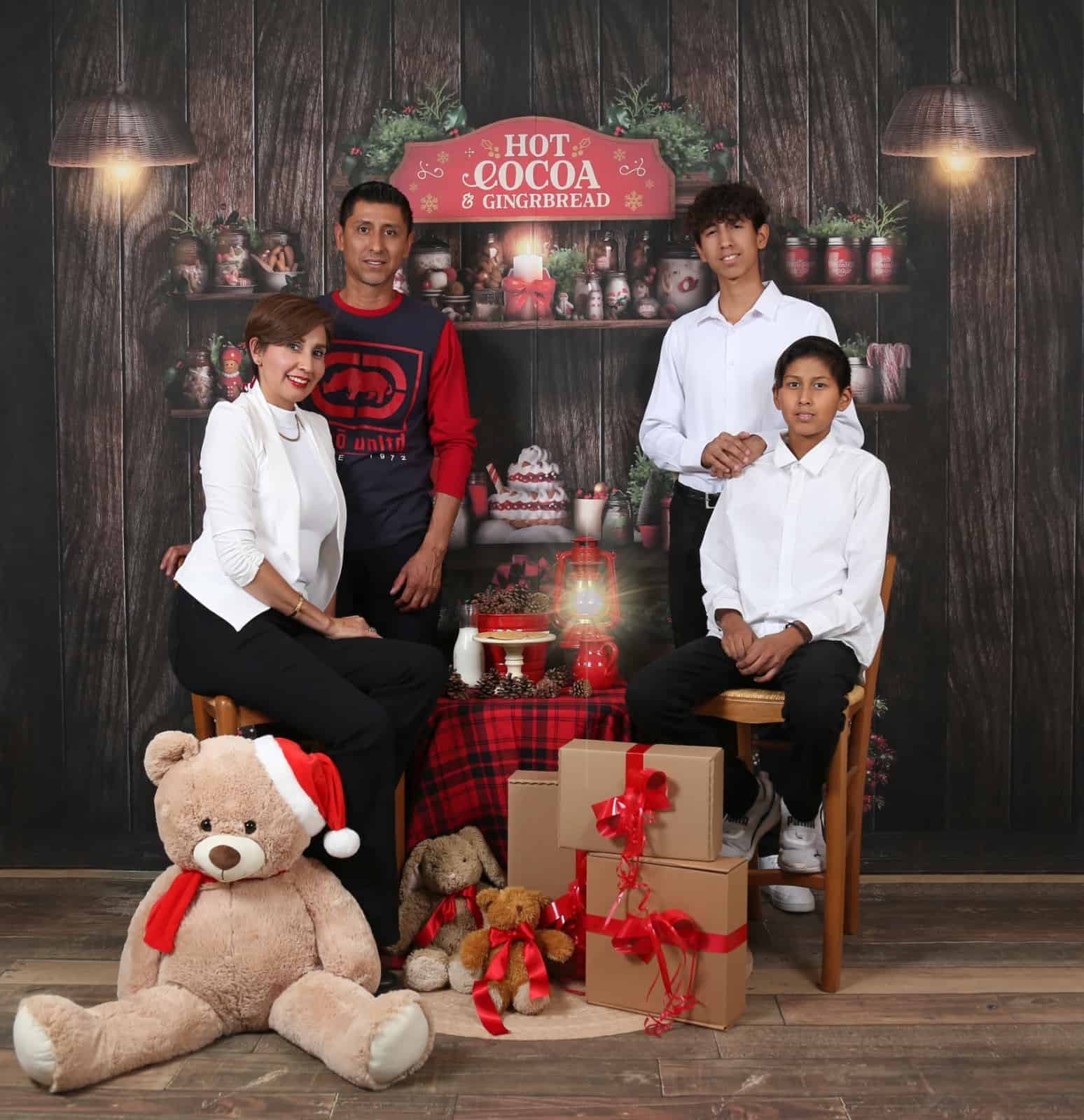 Sesión de fotos navideña celebran la magia de la navidad