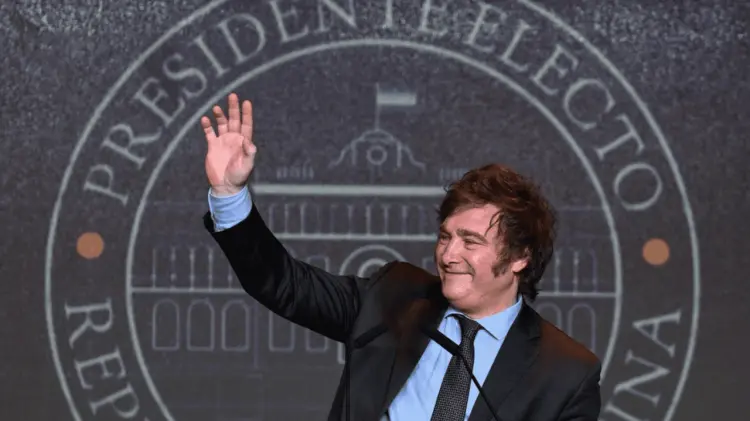 Ya como presidente, dio su primer discurso a los argentinos. (Foto: AFP / Especial)