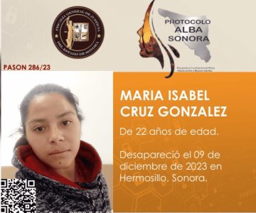 María Isabel se encuentra desaparecida desde el 9 de diciembre