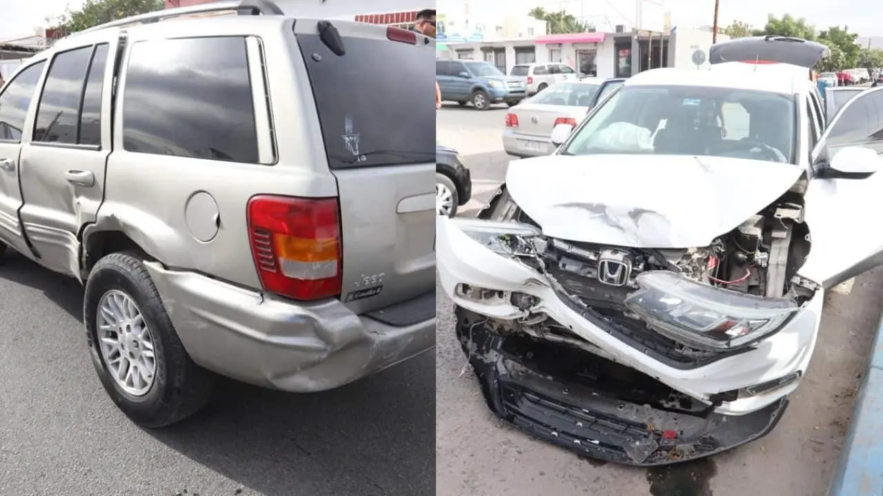 Aparatoso accidente en colonia Jesús García por no respetar señalamientos