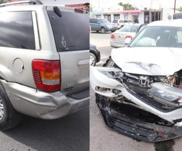 Aparatoso accidente en colonia Jesús García por no respetar señalamientos