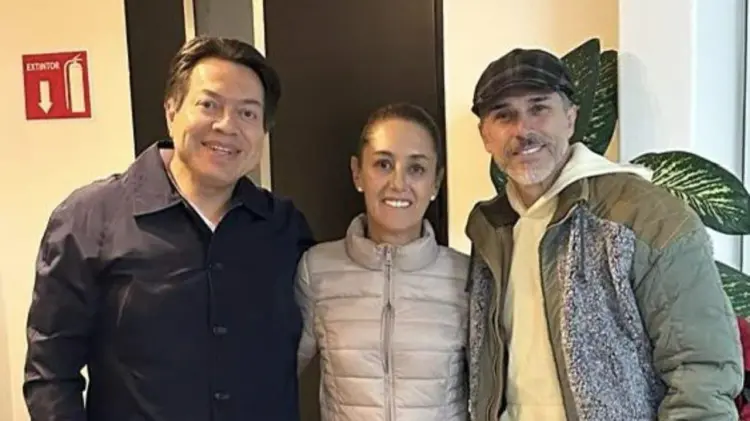 Mario Delgado, Claudia Sheinbaum y Sergio Mayer (Foto: Especial / EXPRESO)