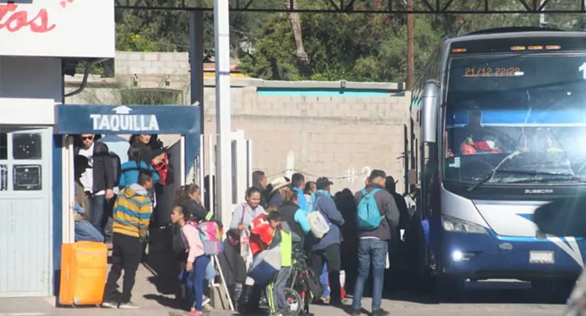 Crece 70% el flujo de pasajeros en centrales de autobús