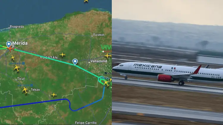 El primer vuelo de la nueva Mexicana de Aviación no pudo llegar a su destino original. (Cortesía)