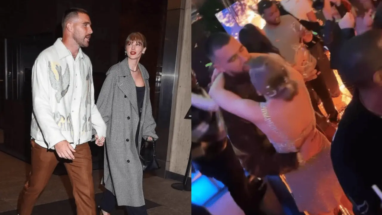 Taylor Swift y Travis Kelce reciben juntos el 2024 con romántico beso