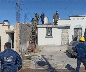 Explota tanque de gas en el traspatio de un domicilio en Villa Colonial