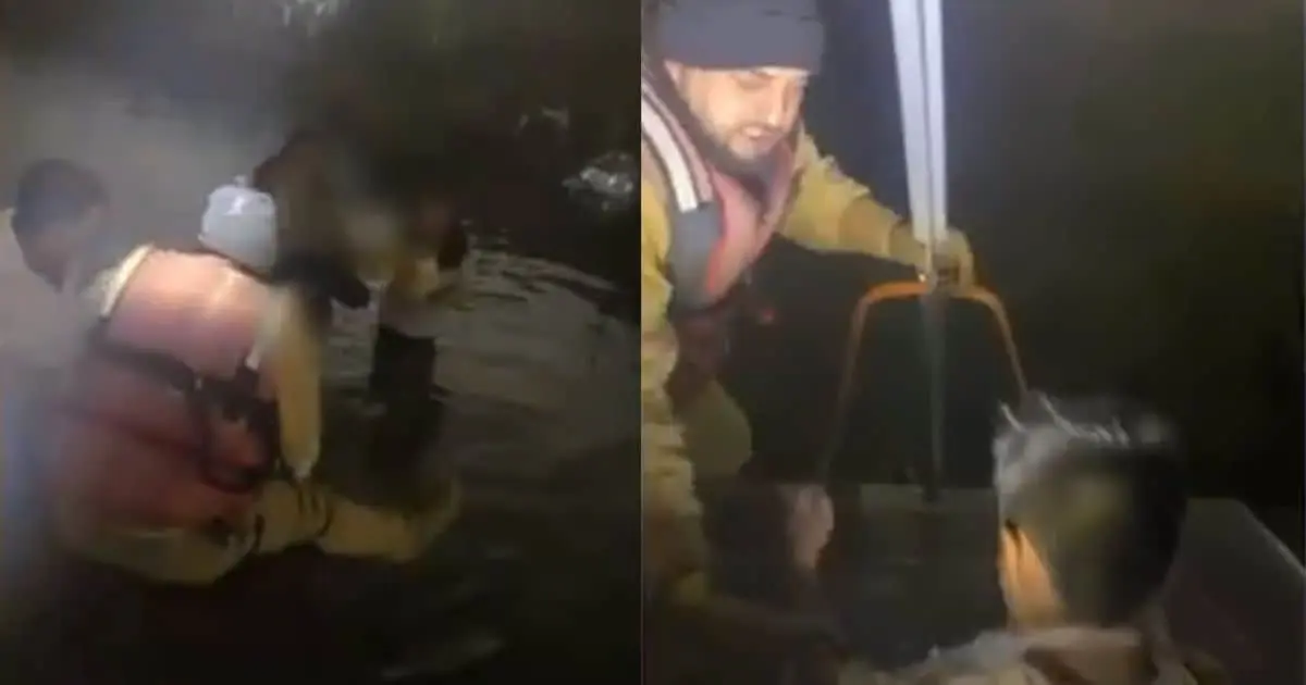 Madre e hijos son rescatados con hipotermia en el Río Bravo