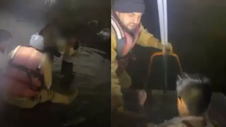 Personal de Grupo Beta del INM realizaban labores de reconocimiento. (Foto: Capturas de video)