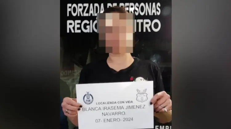 Blanca Iracema J fue encontrada tras 7 meses desaparecida. (Foto: Fiscalía de Sinaloa)