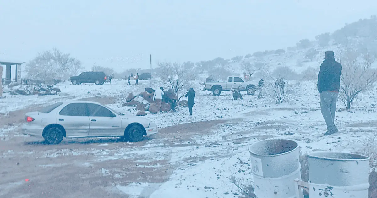 Sonora registró nevadas y lluvias durante la tarde del domingo
