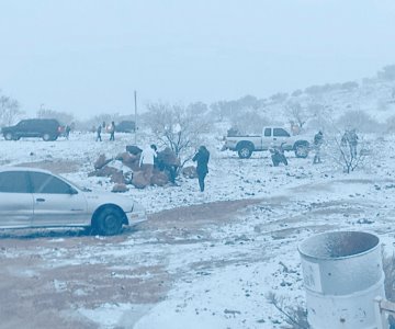 Sonora registró nevadas y lluvias durante la tarde del domingo