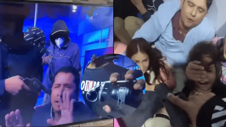 La irrupción fue transmitida en vivo por la señal de la televisora. (Foto: Especial)