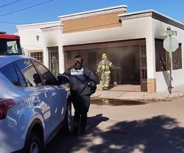 Atienden conato de incendio en vivienda de la colonia Nacameri