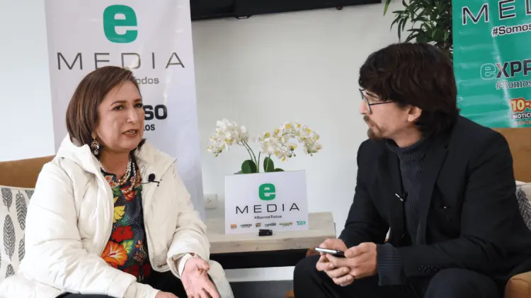 Xóchitl Gálvez hizo gira por el sur de Sonora el pasado martes. (Foto: Jesús Ballesteros/EXPRESO)
