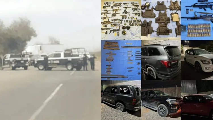 En el operativo, se logró el aseguramiento de un amplio arsenal y vehículos (Foto: Especial/EXPRESO)